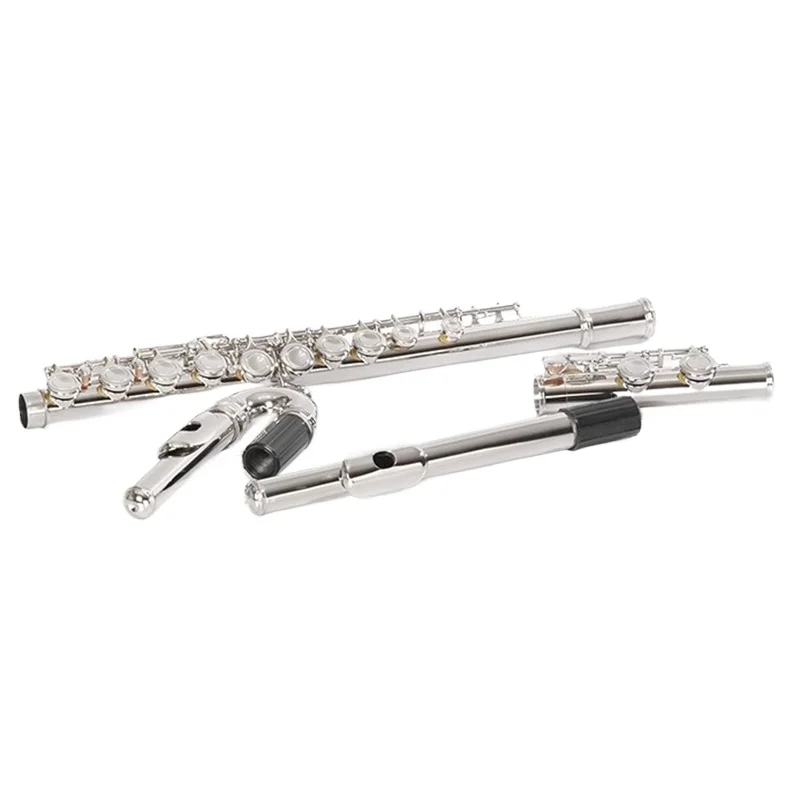 16 Holes C Key Flute for Children Professional Double Blowers Flute Beginner Grading Examination Wind Musical Instrument