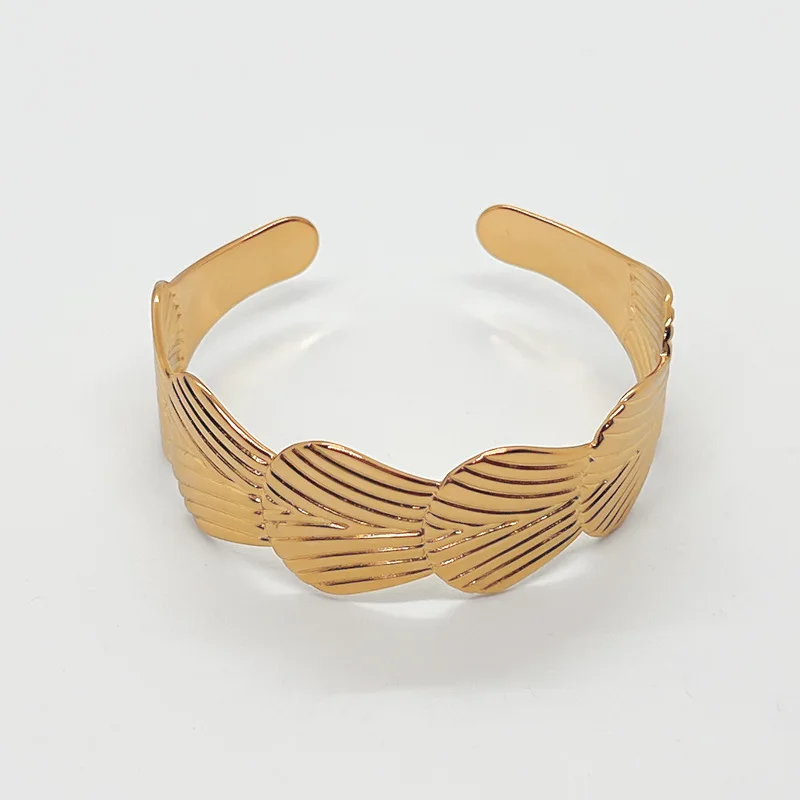 steinless steel bracelet metal women's cuff bracelet punk gothic irregular wide arm bracelet jewelry punk men's bracelet