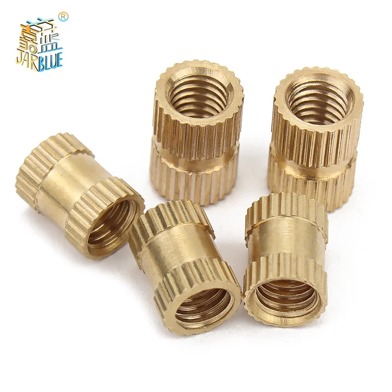 50pcs/lot M2 M2.5 M3 M4 M5 M6 M8 Brass Insert nut Injection Molding Brass Knurled Thread Inserts Nuts