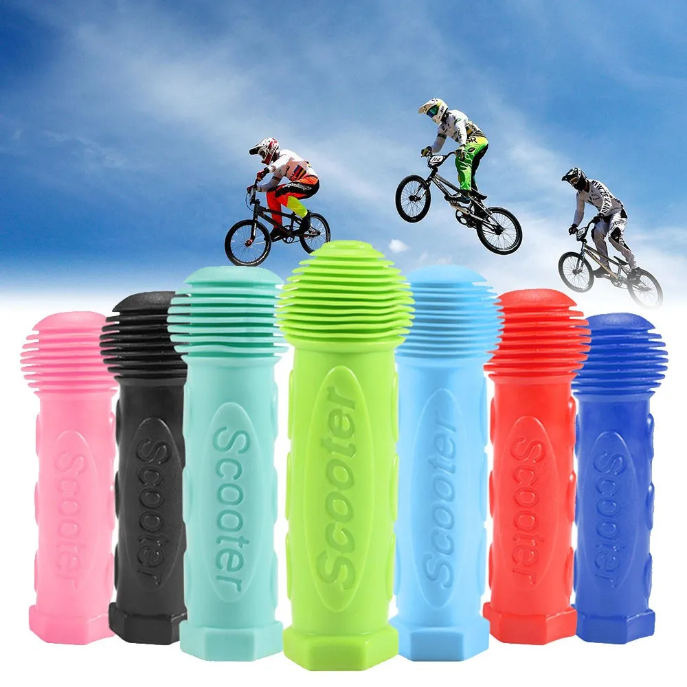 

Non-Slip Waterproof Rubber Handlebar Grips 1 Pair Of Protective Handles Kids' Bicycles Scooters Bike Accessories