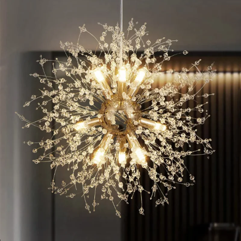 Modern Dandelion LED Chandelier Lighting Pendant Lamp For Living Room Dining Room Home Decoration Bedroom Art Crystal Lamps