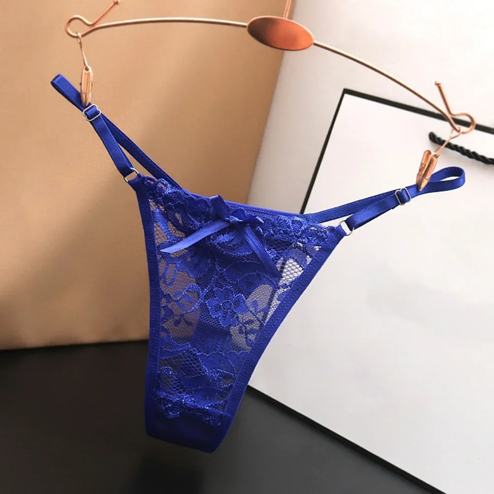 Ladies Lace G-strings Thongs Solid Color Women Panties See Through Underwear Bikini Sexy Knickers Briefs T-back
