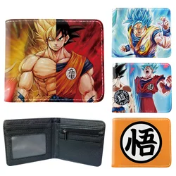 Anime Dragon Ball PU Wallet Cartoons Son Goku Vegeta Action Figures Short Folding Wallet Purse Toys for Children Adult Gifts
