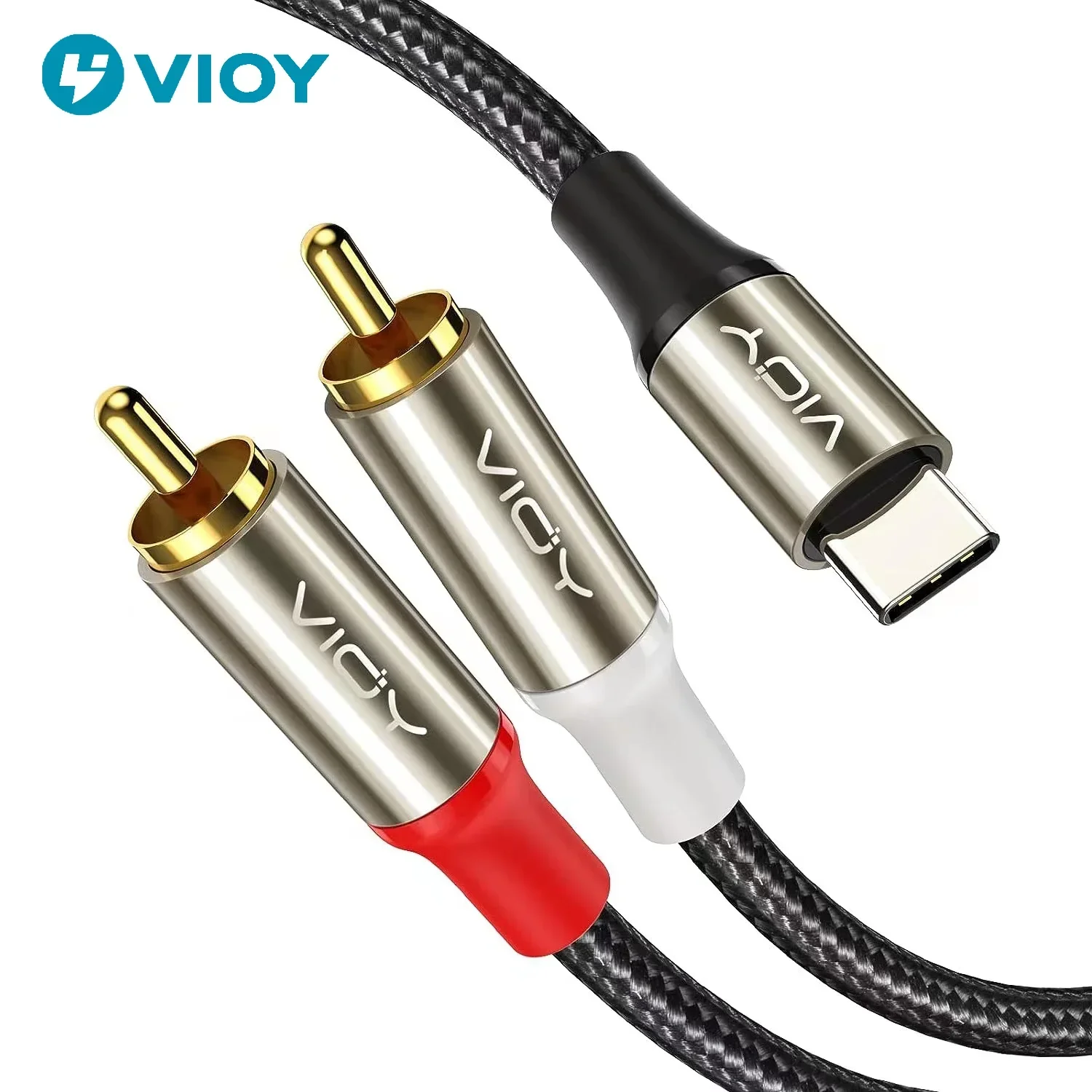 USB C To RCA Audio Cable Type C To 2RCA Male Jack Y Splitter Audio Stereo Cord for IPhone15 Samsung Pixel 7 Pro DVD Amp Speaker