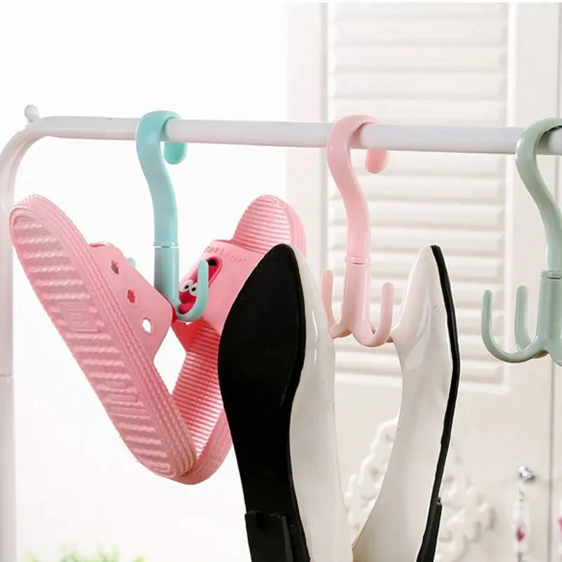 1/2/4Pcs 306° Rotating Hanger Hooks Space Saving Wardrobe Organizer Clothes Rack Bag Shoes Scarf Hanger Closet Hanging Holder