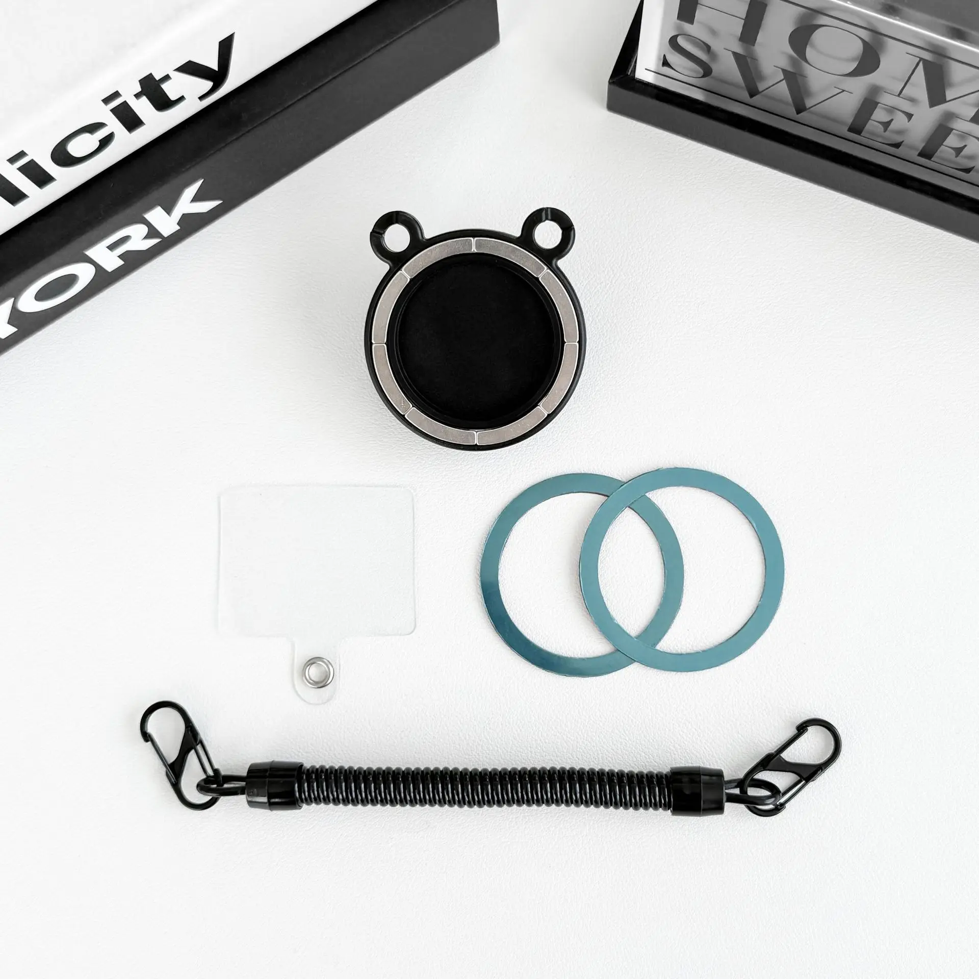 Clipe magnético em forma de arco suporte do telefone móvel multi-função de armazenamento do telefone móvel mãos-livres forma plana cilíndrica