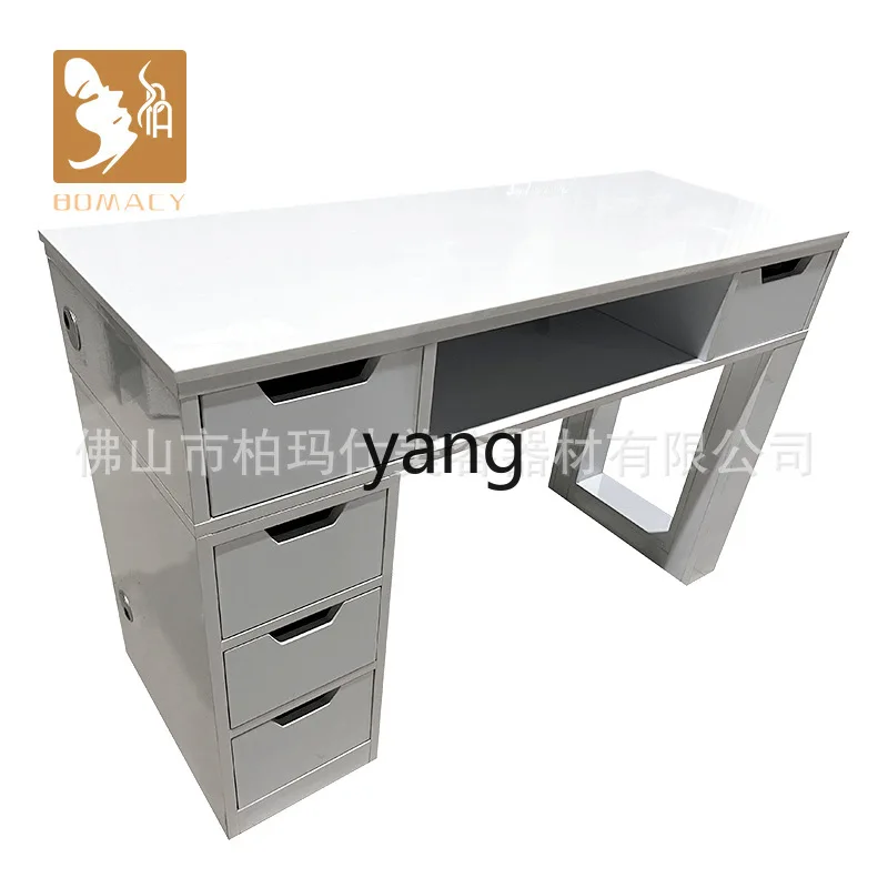 LH manicure table e****mical single and double seat light luxury multi-functional manicure table cream style