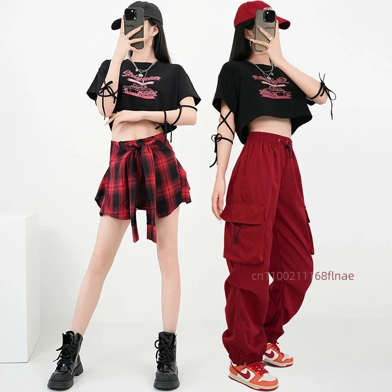 

Sweet and Spicy Jazz Dance Tops for Women Jazz Kpop Dancing Performance Costume Adult Suit Music Festival Skirt Pants