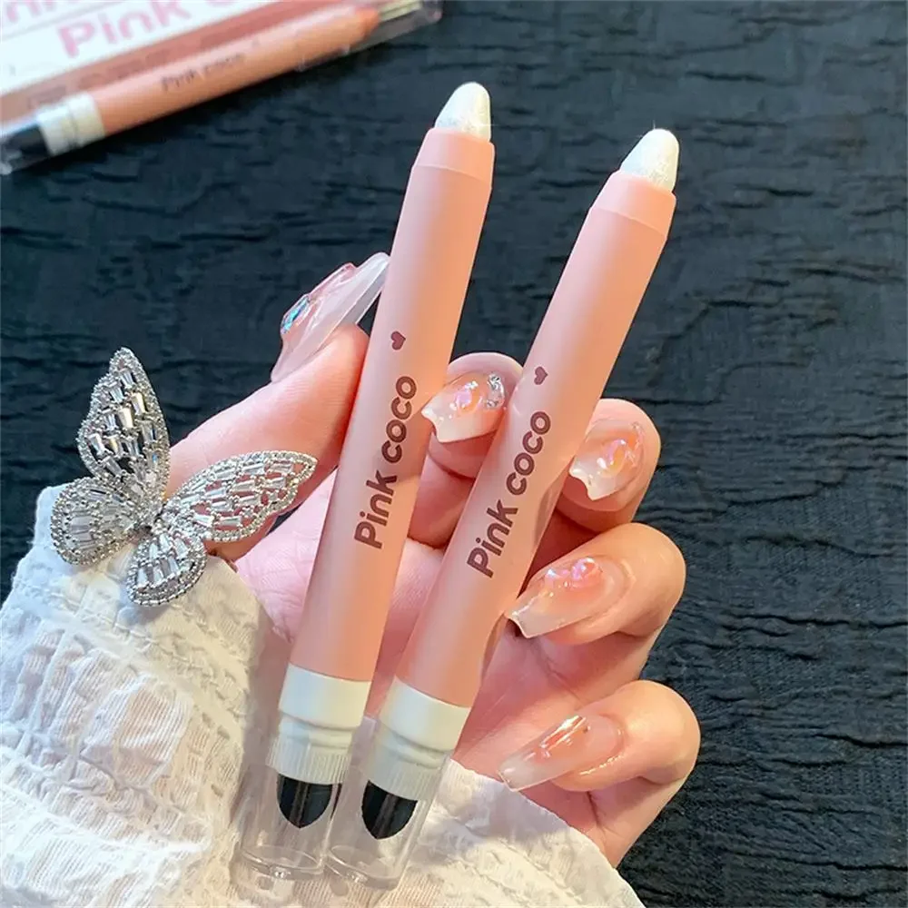 Matte Pink Lying Silkworm Pen Pearlescent Glitter Eyeshadow Eyeliner Waterproof Highlight Stick Brightening Eye Makeup Cosmetics