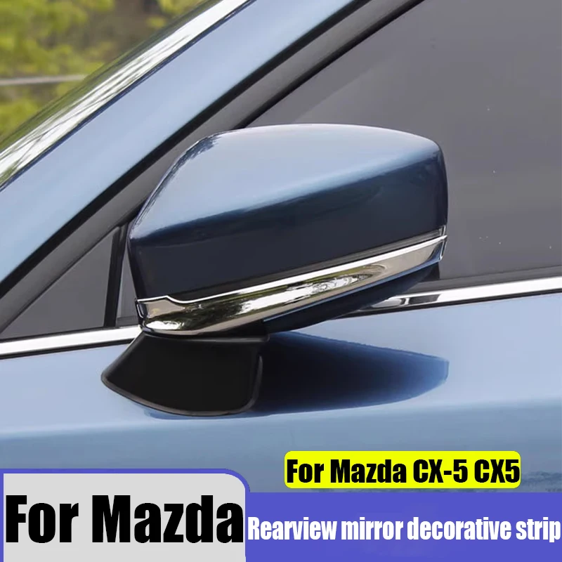 

Для Mazda CX-5 CX5 2017-2025 модифицированное зеркало заднего вида из АБС-пластика, декоративная полоса, товары для наружного украшения автомобиля, устойчивая к царапинам