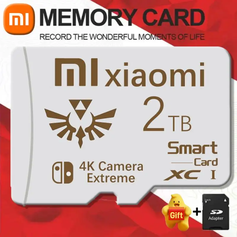 Xiaomi kartu SD mikro 2TB tahan air Smart A2 Class10 Flash kecepatan tinggi SD TF kartu memori 1TB Cartao De Memoria untuk ponsel