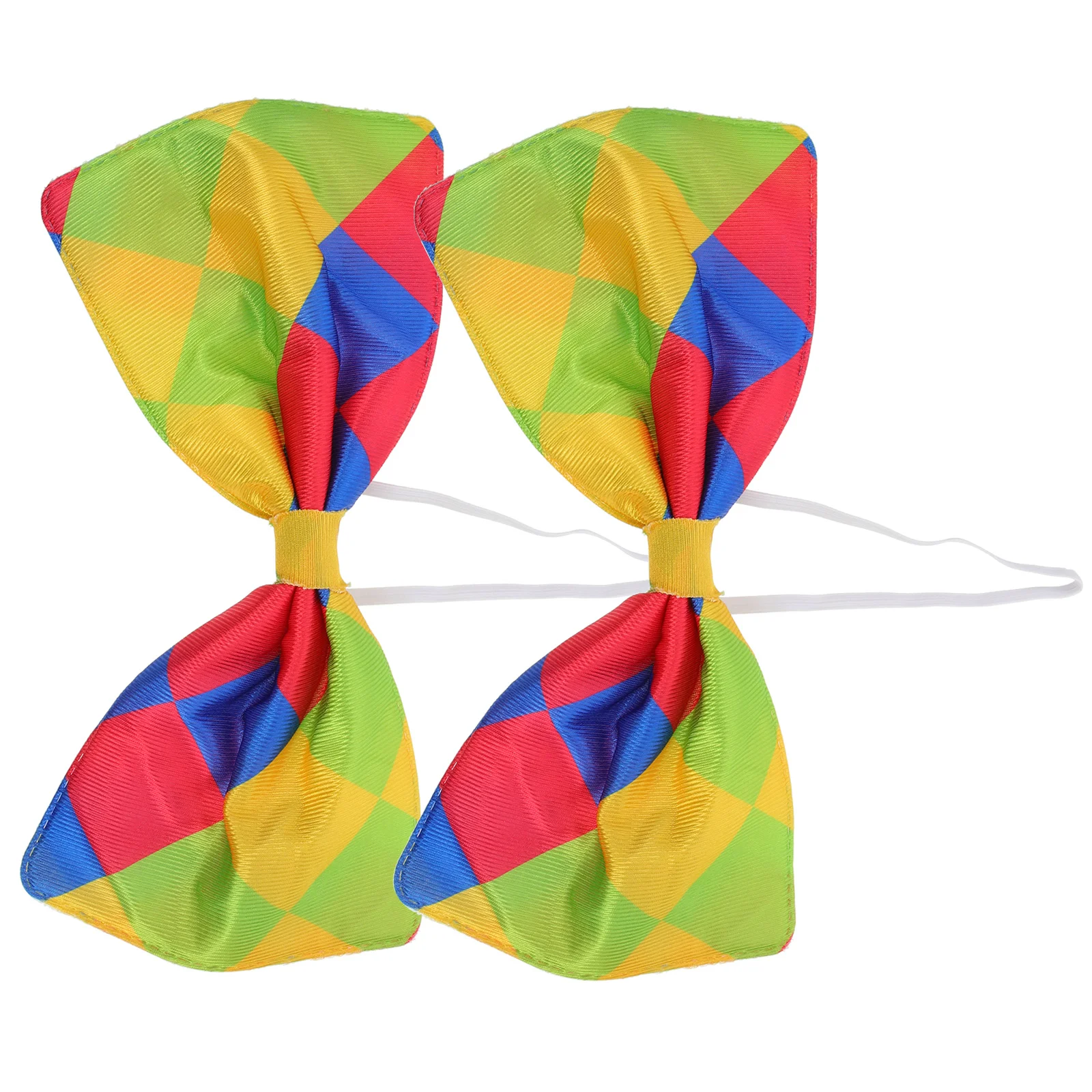 

2Pcs Clown Bowties Multicolor Dot Oversized Bowknot Perfect for Party Halloween Costume Accessories Fancy Dress Prop