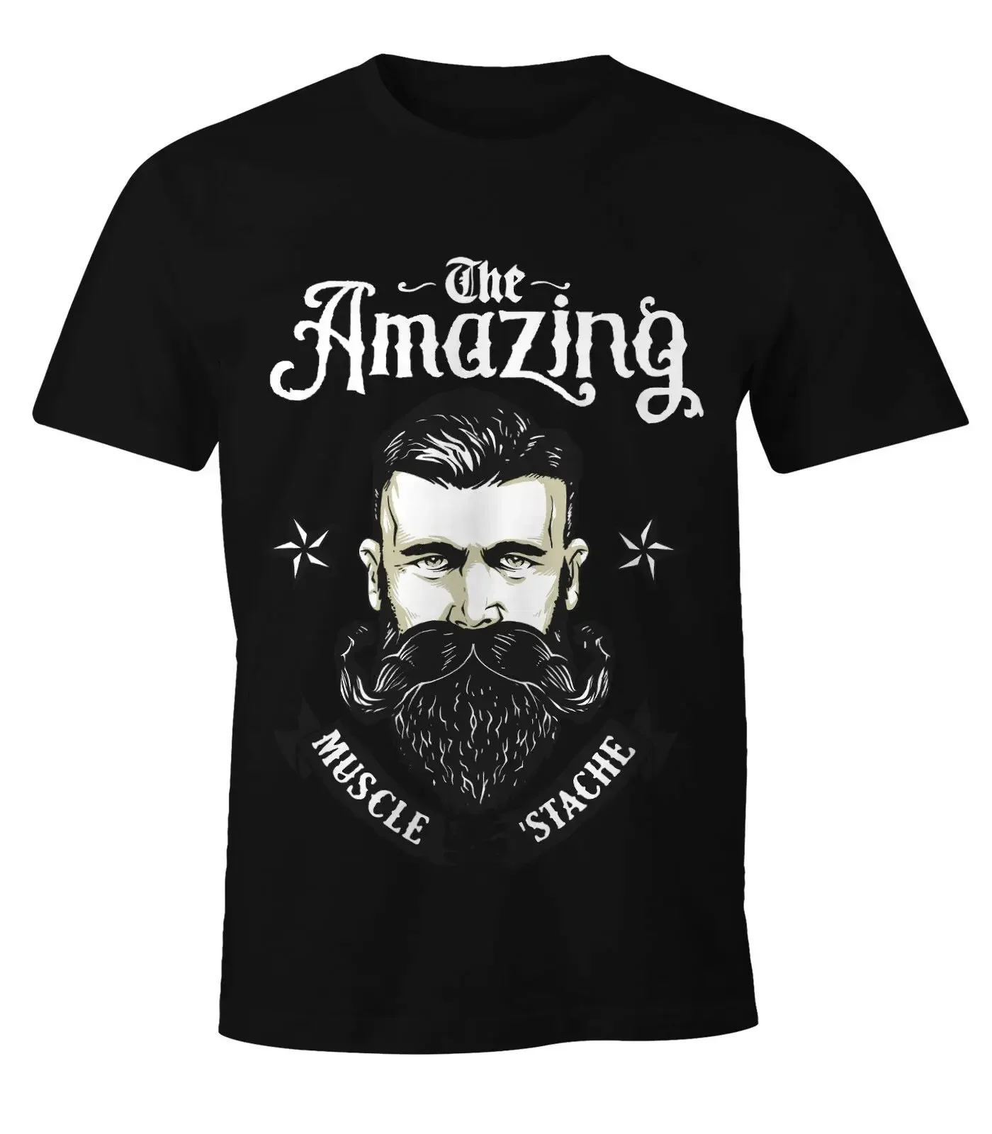 Herren T-Shirt - Beard The Amazing Muscle Mustache Bart Barber Shop Barbier