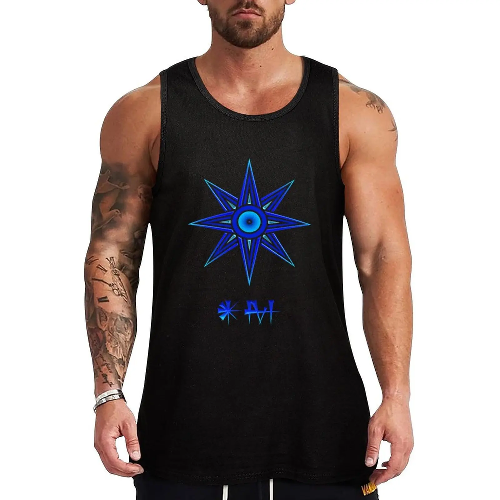 Inanna Star Nighty Tank Top Men's gym t-shirt singlet for men