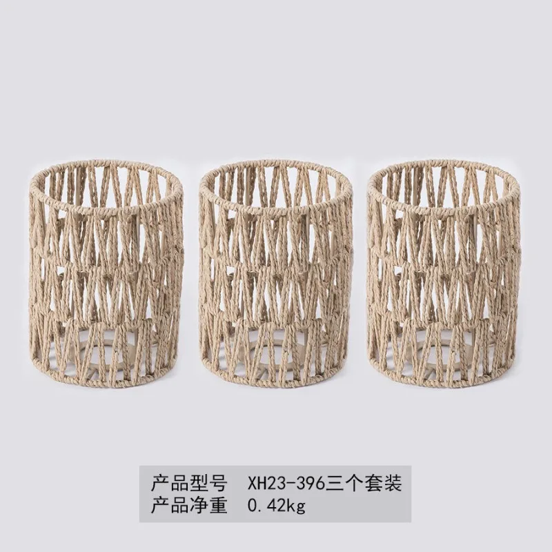 

3Pc Rattan Lamp Shade Small Boho Shades Replacement Ceiling Fan Light Covers Cylinder Woven Lampshade for Floor Lamps Chandelier