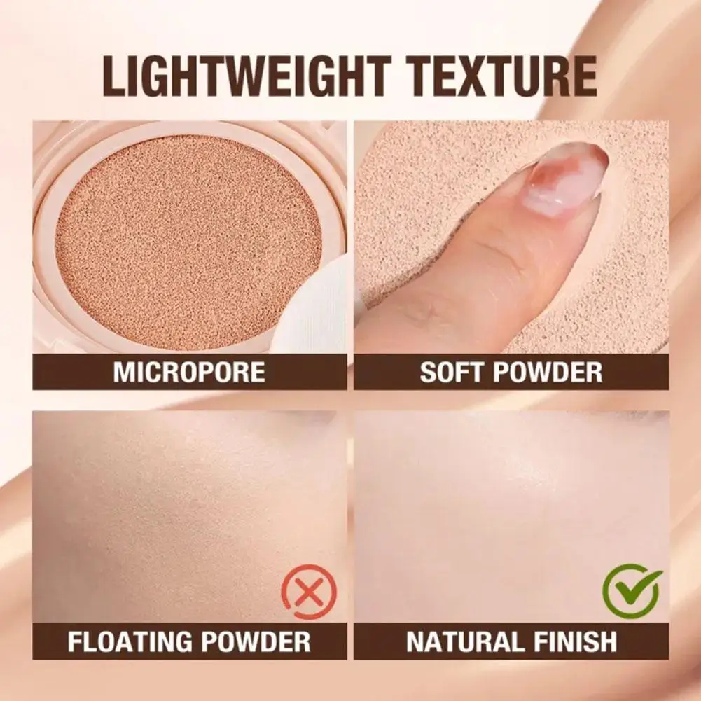 Impermeável Air Cushion BB Cream, 3 Cores, Cobertura Mais Completa, Maquiagem Produto Compacto, Corretivo Cosmético, Rosto, Coreano, De Longa Duração, U9G2