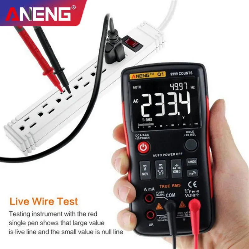 ANENG Q1 Digital Multimeter 9999 Counts Profesional Analog Multimetro DIY Transistor Capacitor NCV Testers Lcr AC DC Meter