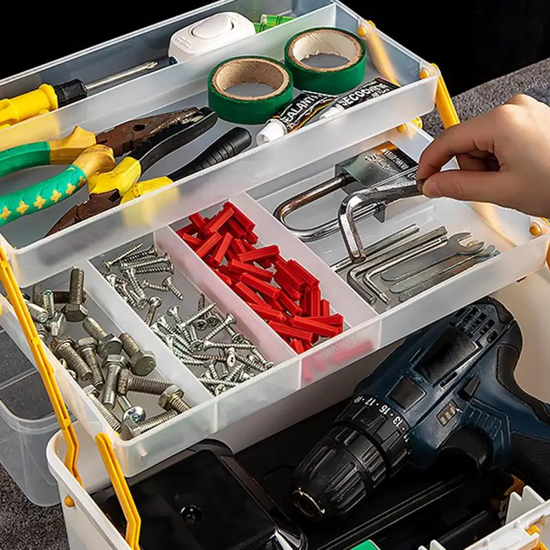 1 naprawa komputera części narzędzia pudełko typu Organizer skrzynka przechowywanie narzędzi pusta duża skrzynka narzędziowa typ szuflady Organizer skrzynia na części śrubowy