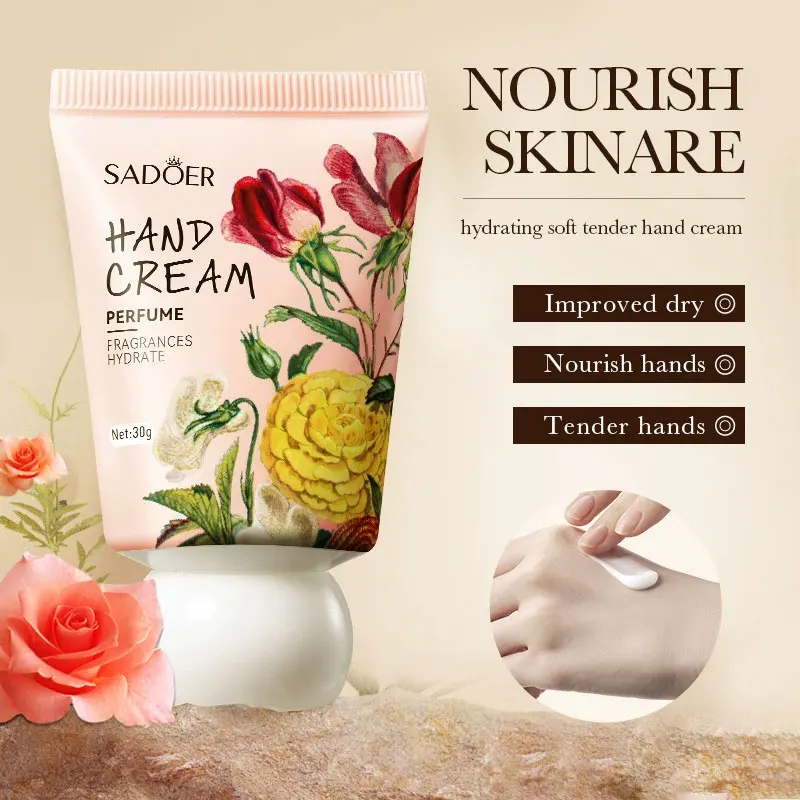 SADOER Perfumed Moisturizing Hand Cream Hydrating Retain Fragrance Anti-drying Hand Cream
