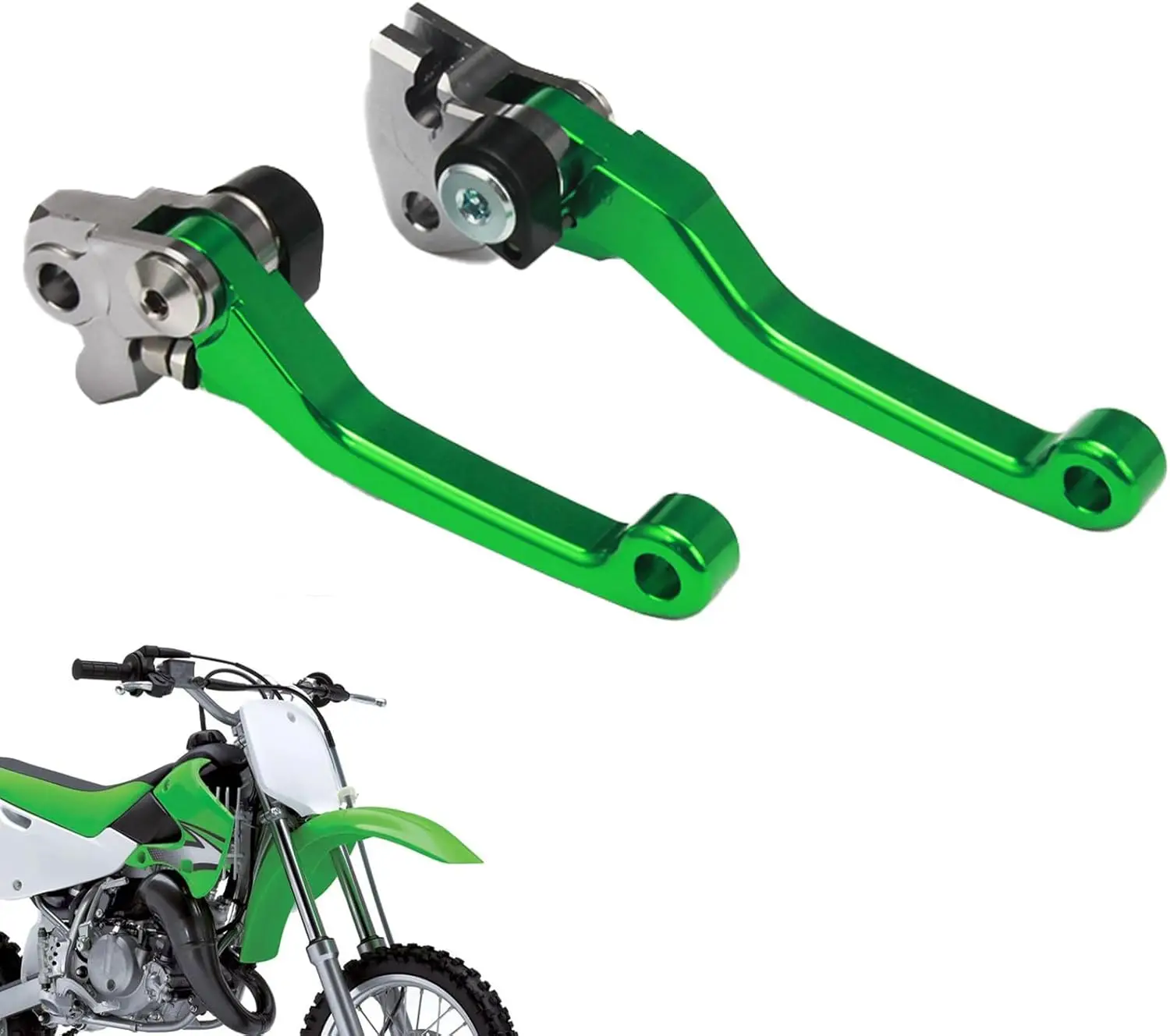 

CNC Motorcycle Brake Clutch Lever Set for KX65-250F 00-23 Green
