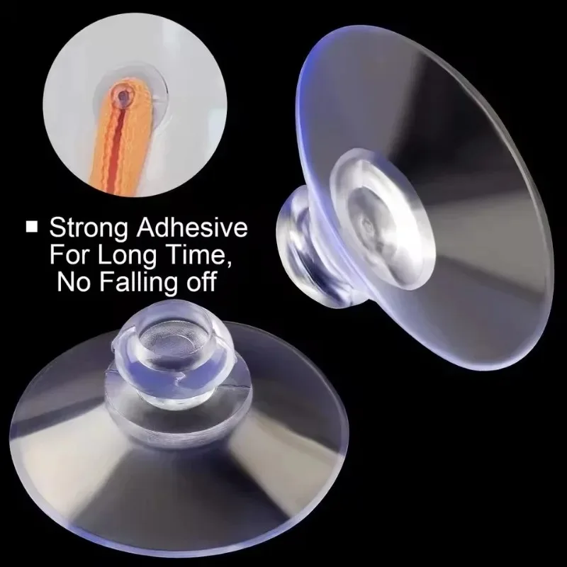 100/1x Mushroom Head Sucker Transparent Glass Suction Cup Window Strong Vacuum Suckers Wall Hanging Hook Towel Hangers Wholesale - Detail 1