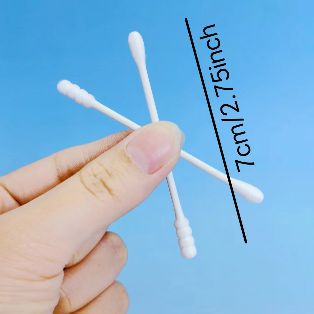 Tamponi di cotone modello singolo cappello natalizio da 200 pezzi, tamponi di cotone regalo per le vacanze con testa a vite bianca