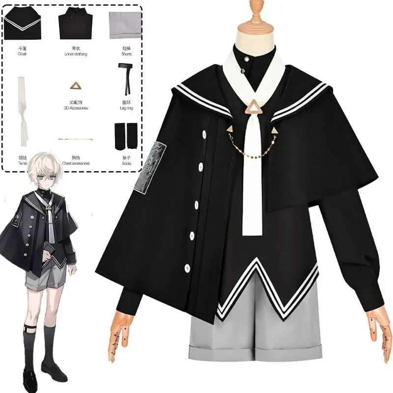 Arknights Executor the Ex Foedere Cosplay Costume Cloak Socks 3D Accessories Halloween Carnival Party Role Play Uniform for Men