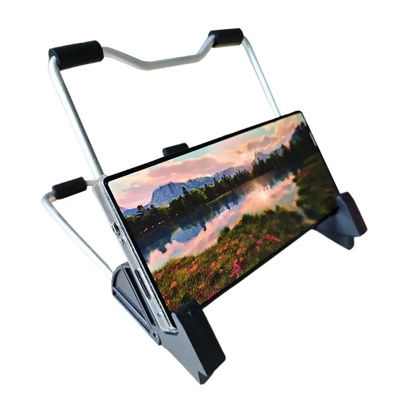 

Tablet Holder Stand Tablet Stand Aluminum Holder Anti-Slip Base Foldable Portable Lightweight Storage For Monitor Desk Bed Car