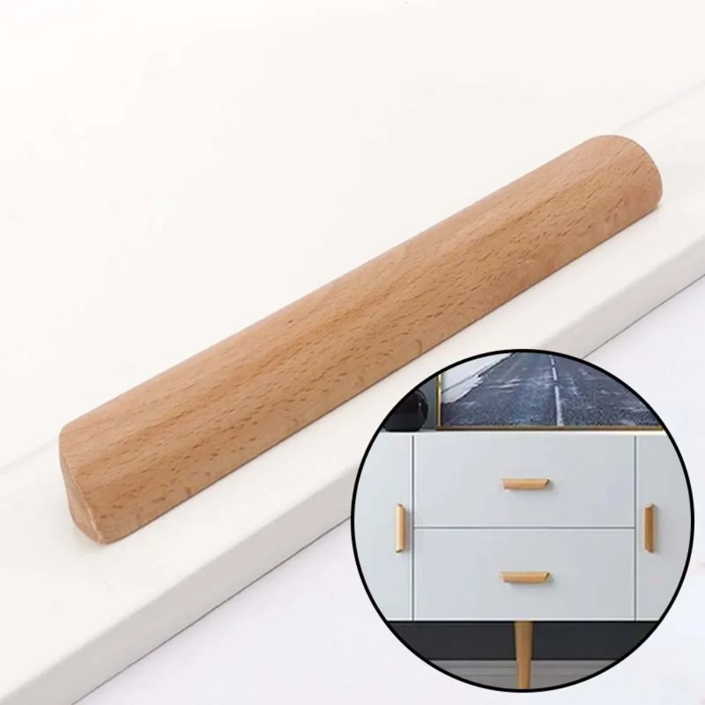 

Ручка для мебели из массива дерева в скандинавском стиле, экологически чистая, для шкафов, комодов, гардеробов, фурнитура, ручка для дверей