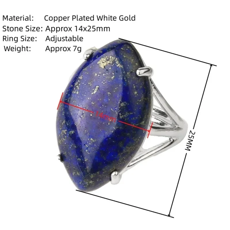Oval Natural Stone Amethyst Ring for Boys Jewellery Women Gift Retro Boho Gothic Anillos Steampunk Style At Halloween party
