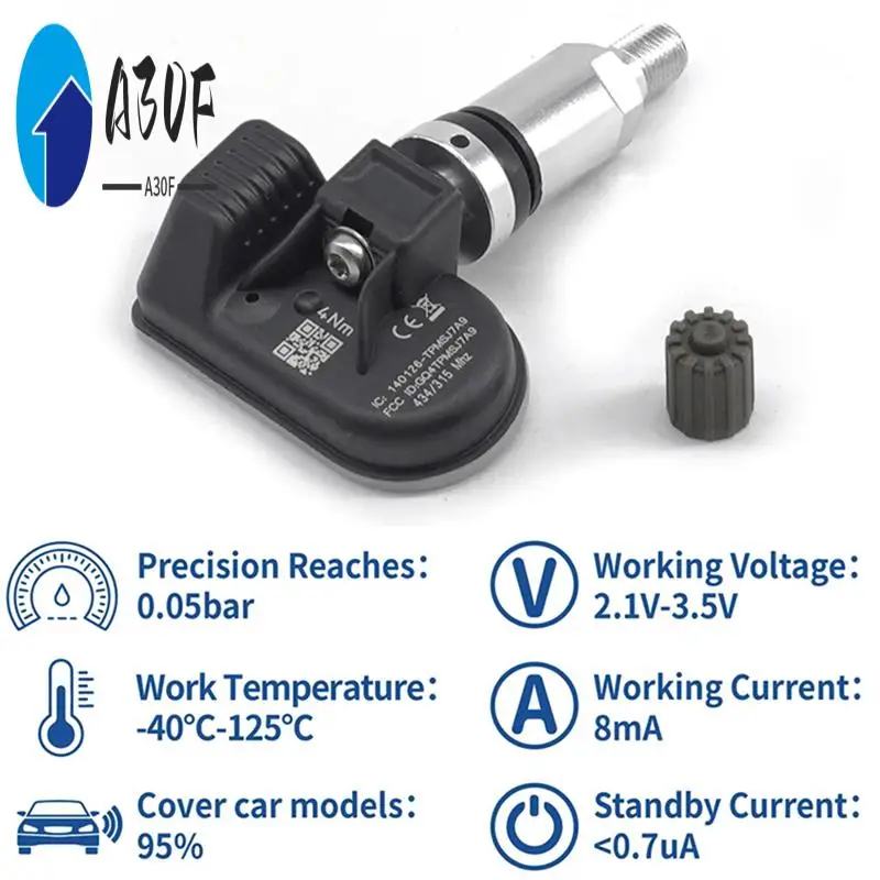 

A30F-Car Tire Pressure Monitor System Sensors TPMS Sensor For A3 A4 A5 CC 1K0907253E 1K0907255C 1K0907253D
