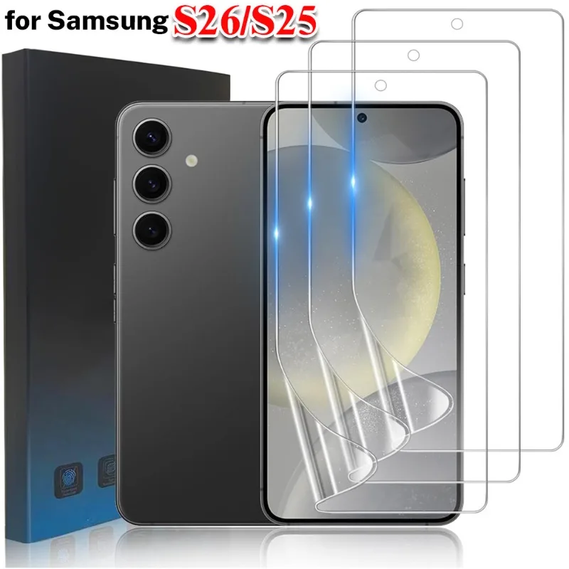 

3PCS HD Hydrogel Film for Samsung Galaxy S26 S25 Ultra Anti-scratch Covers Soft TPU Screen Protectors for Galaxy S26 Plus