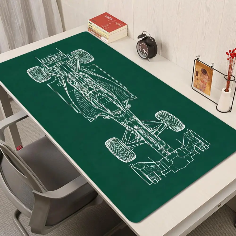 Mechanical Sketch Race Car Table Mat Large Size Mousepad For Office Desktop Bedroom Learning Keyboard Accessories Laptop