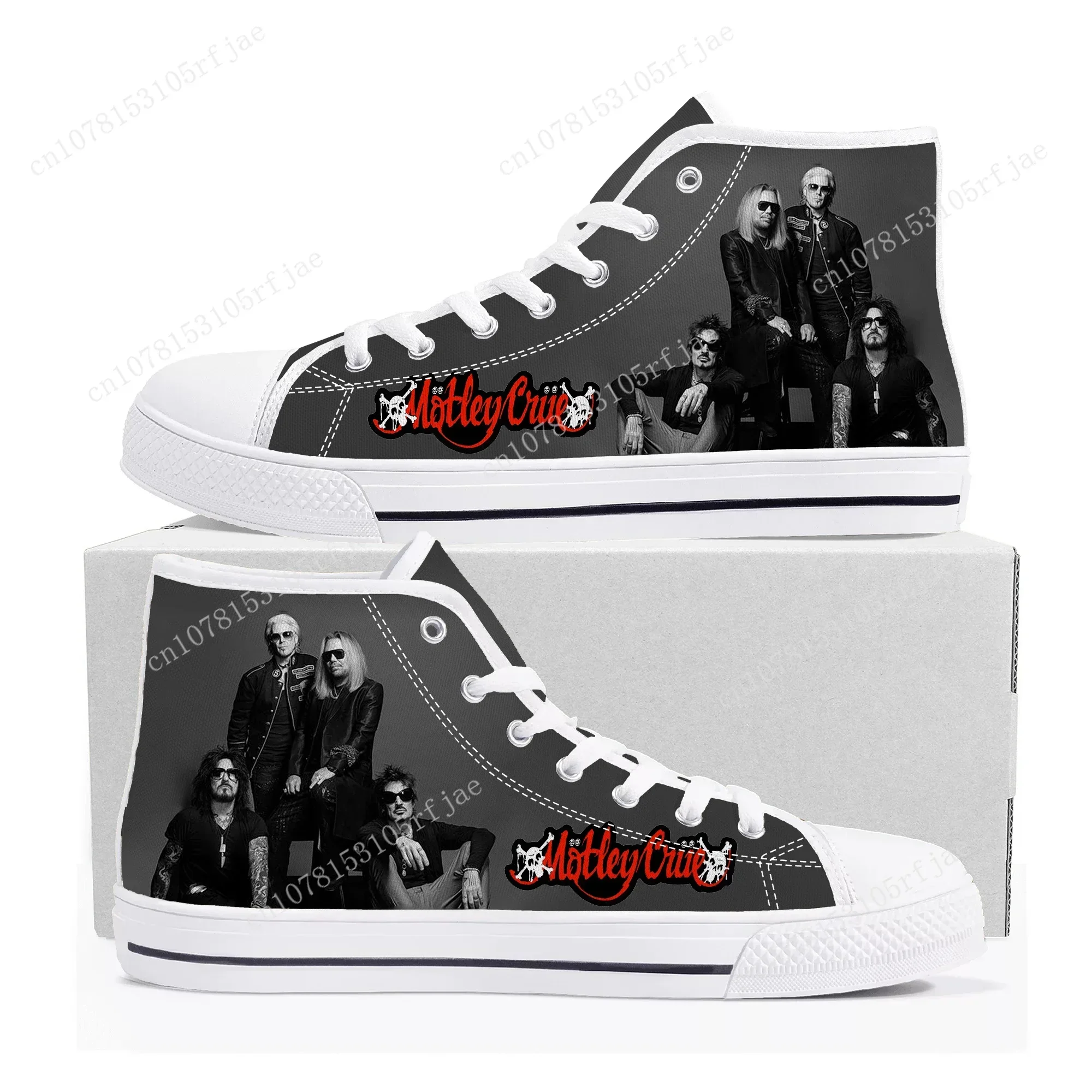 Band 80S Metal Vintage C-Crue High Top Sneakers Men Women Teenager M-Motley High Quality Canvas Shoes Casual Tailor Made Sneaker