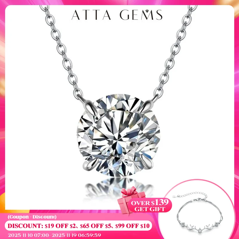 

Ожерелье женское из серебра 6,5 пробы с муассанитом, 925 мм, 1 карат