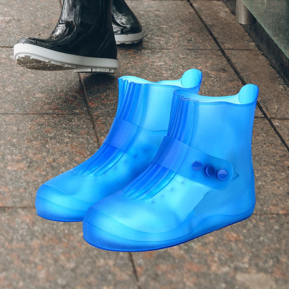 

1Pair Blue Size 36-37 Waterproof Shoes Cover Wear-Resistant Slip-Resistant Boot Protector Outdoor Shoe Cover Rain Protection