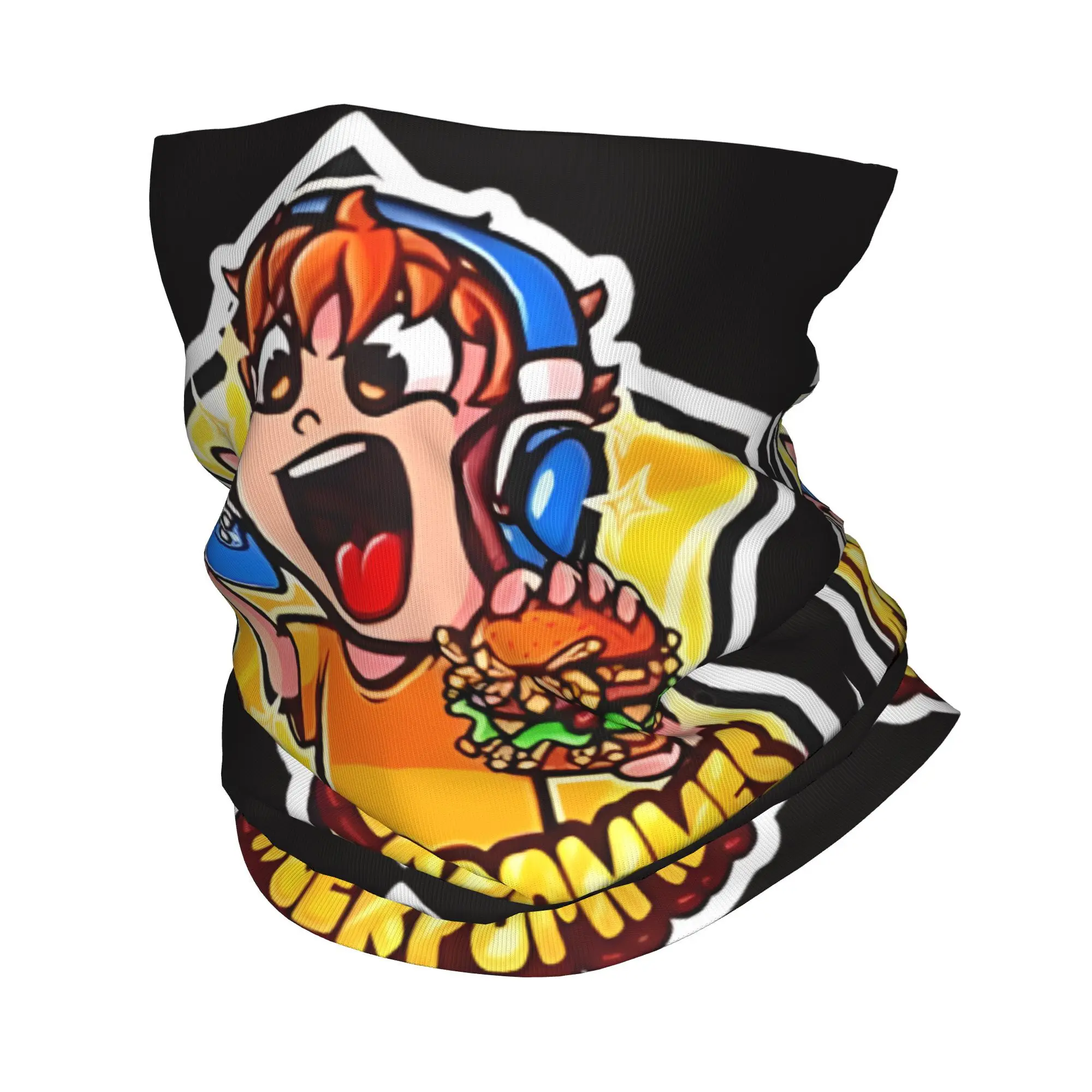 

LukasBS Burgerpommes Bandana Neck Gaiter Printed ICrimax Game Wrap Scarf Multifunctional Headband Hiking Men Women Adult Winter