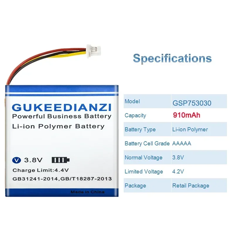 Bateria GSP 753030 910mAh dla baterii JBL TUNE 750BTNC