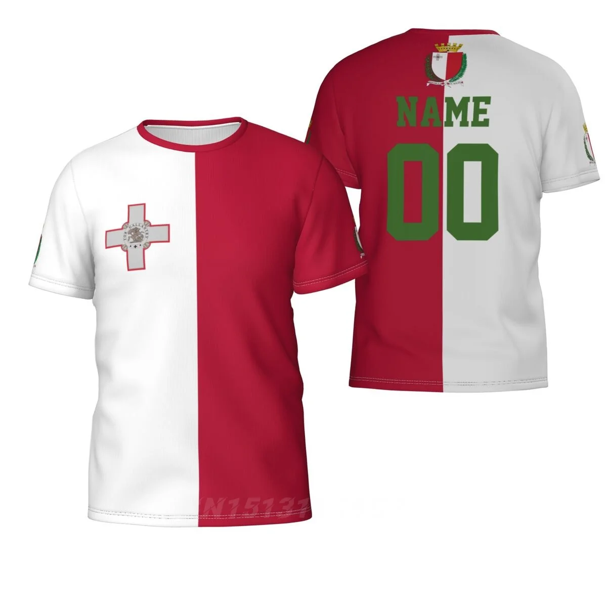 Custom Name Number Malta Country Flag T-shirts Clothes T shirt Men Women Tees Tops For Soccer Football Fans Gift US Size