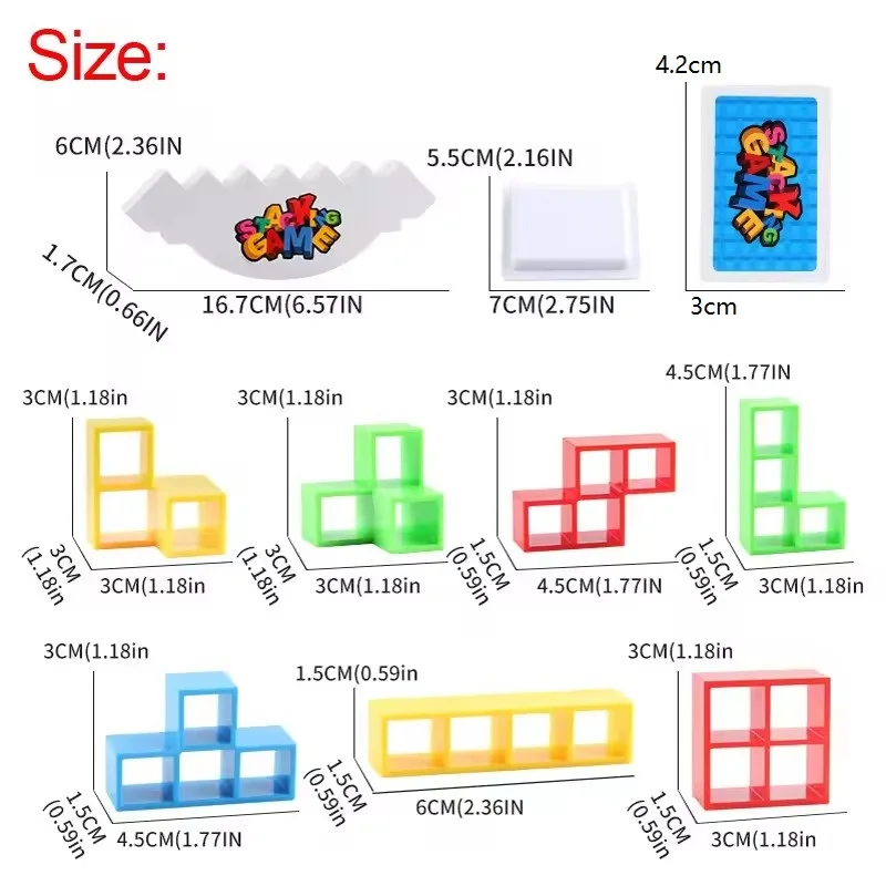 2026 빌딩 블록 브릭 장난감 균형 쌓기 테트라 타워 게임 스윙 하이 러시안 빌딩 블록 스택 키즈 데스크탑 장난감