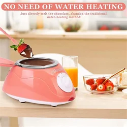 Electric Melting Chocolate Pot Gift Set Chocolate Melting with DIY Mold and Accessories for Candy Milk Cheese EU Plug B