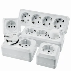 European standard wire box European type 2 Gang socket German standard wall power socket 2 Gang EU socket