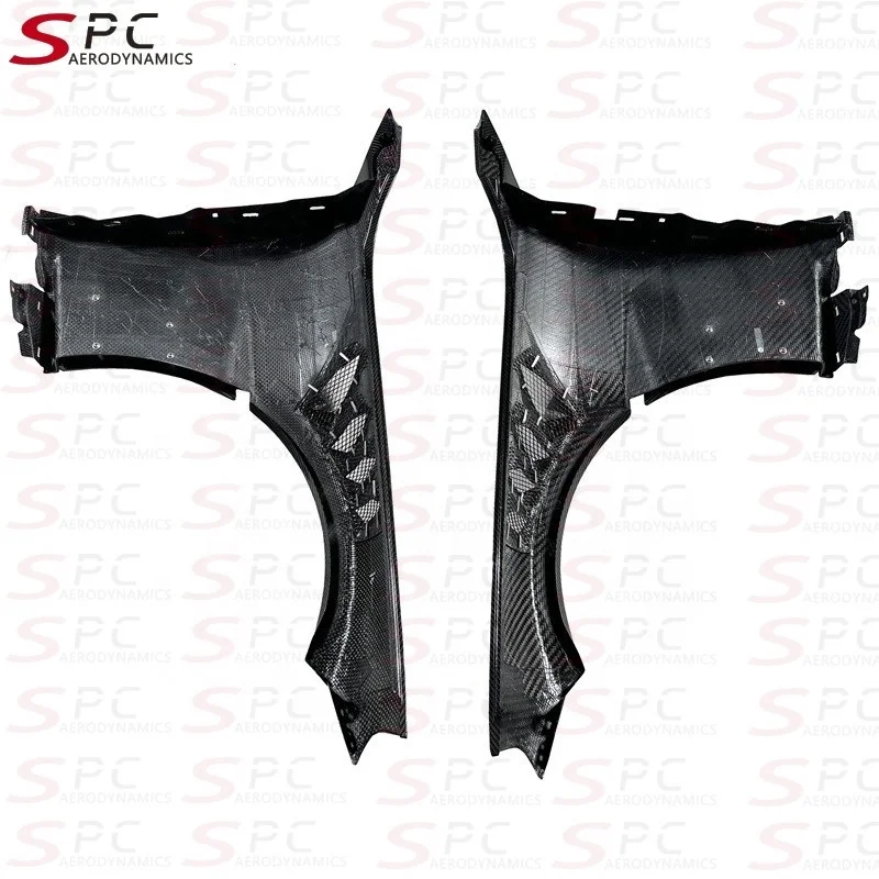 SPC M2 واقي الطين الأمامي من ألياف الكربون الجافة لسيارات BMW G87 Prepreg من ألياف الكربون بفتحات تهوية لسيارات BMW M2 G87 طقم هيكل الجناح الأمامي