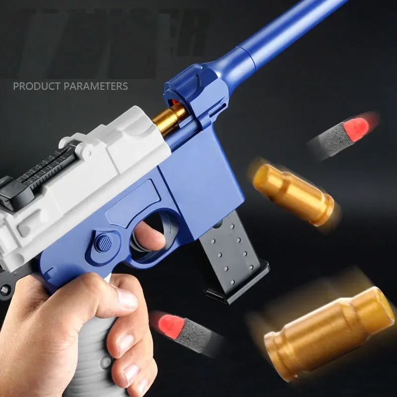 Soft Bullet Toy Gun Pistol Blaster Toy Guns Revolver Launcher Shooting Model For Children Adults Boys Fake Gun Toy