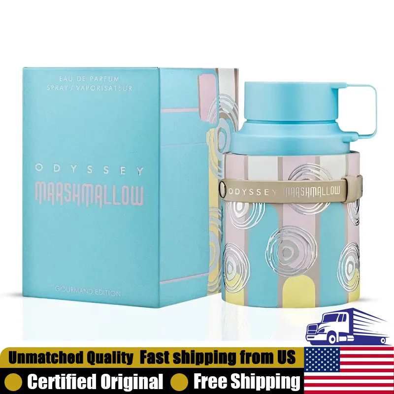 

Armaf Odyssey Marshmallow Eau de Parfum Spray 3.4 Ounce Premium Arabian Perfumes Floral Fruity Gourmand Unisex Pheromone Perfume