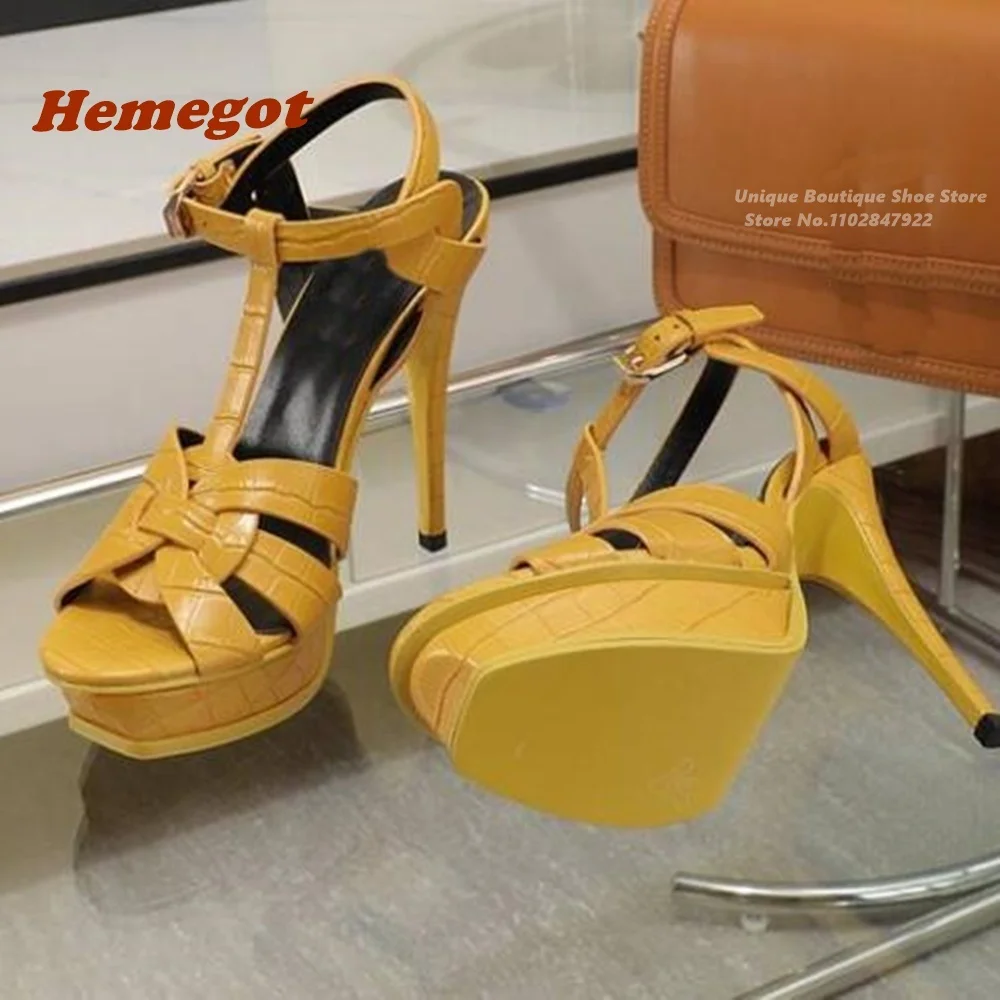 Platform Thin High Heels Back Straps Sandals Open Toe Buckle Slingback Women's Sandals 2024 New Summer Party Wedding Shoe Luxury