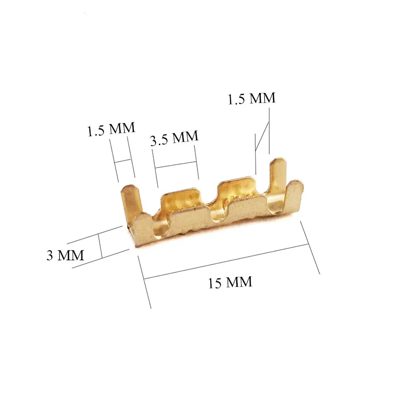 0.3-1.5mm2 U-shaped terminal Wire Buckle tabinserts Docking connector line press connectors terminal With Heat shrinkable tube