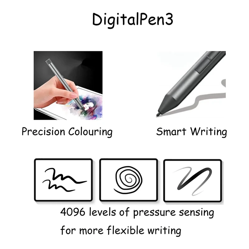 For Lenovo Digital Pen 3 Compatible With For Lenovo Yoga 6/7/9 Pen,Yogabook 9 II,Ideapad Flex 5 Pen,Thinkbook 13X G2