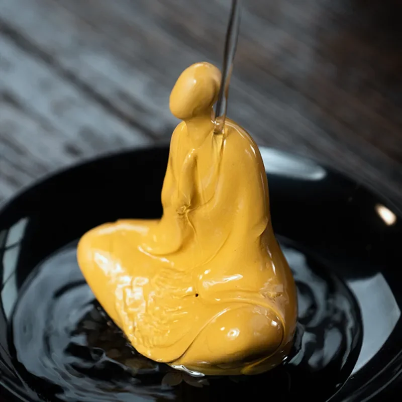 

Yixing Purple Clay Tea Pet Handmade Sculpture Buddha Monk Figurine Ornaments Desktop Decors Crafts Chinese Tea Set Ornaments