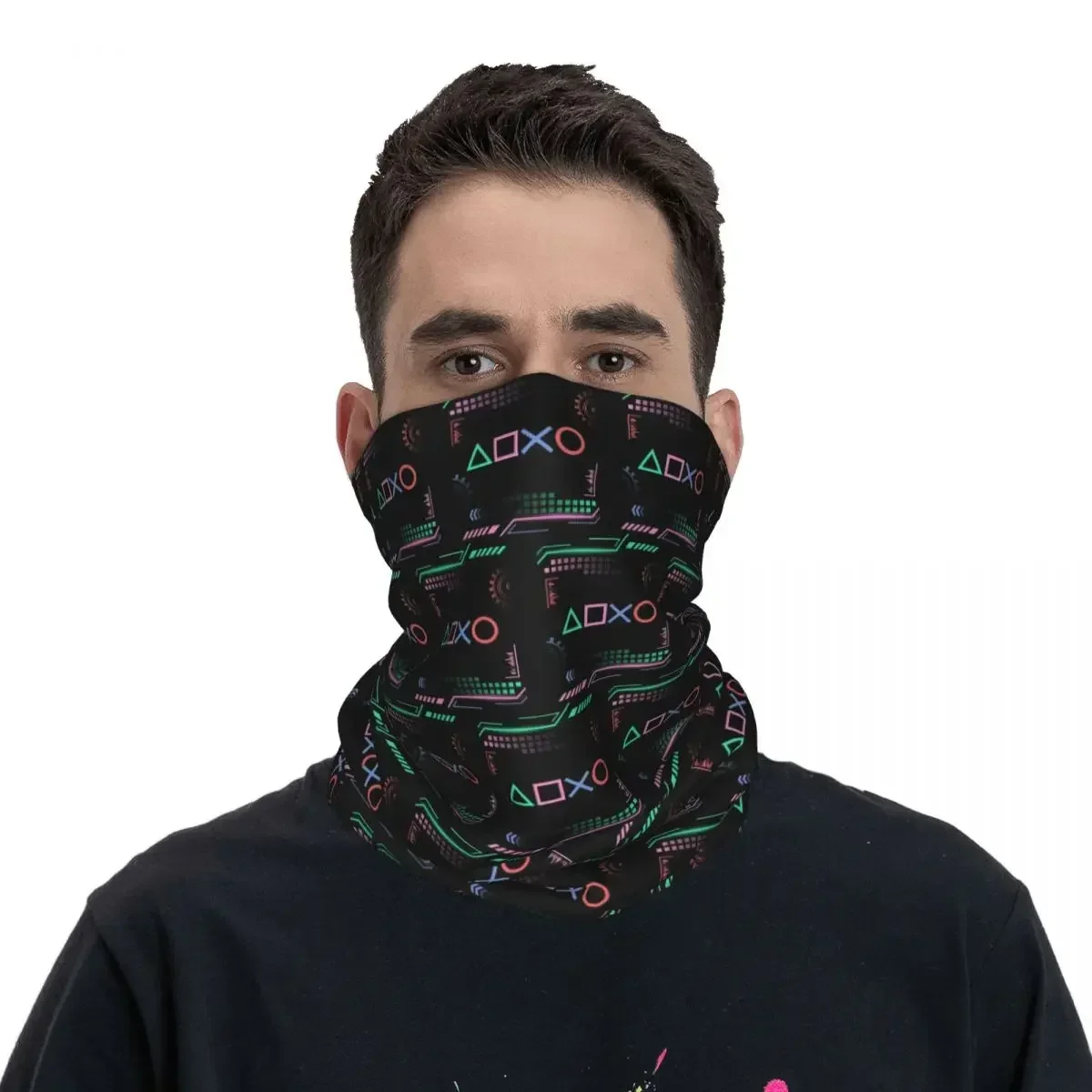 Lenço Multi-Uso Impresso para Homens e Mulheres, Bandana Vida Gamer, Gaiter Pescoço, Headband, Máscara de Ciclismo, Adulto, Toda a Temporada